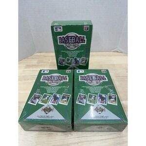 Lot of 3 - 1990 Upper Deck MLB Baseball Cards Wax Box New Factory Sealed